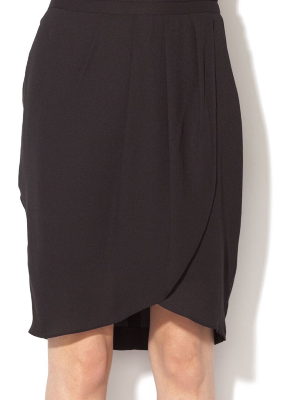 Reitmans Black Tulip Wrap Skirt